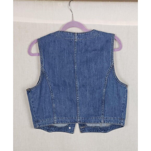 Universal Thread Country Jean Vest L Cowgirl Rodeo Western Retro Festival Casual - Picture 2 of 10